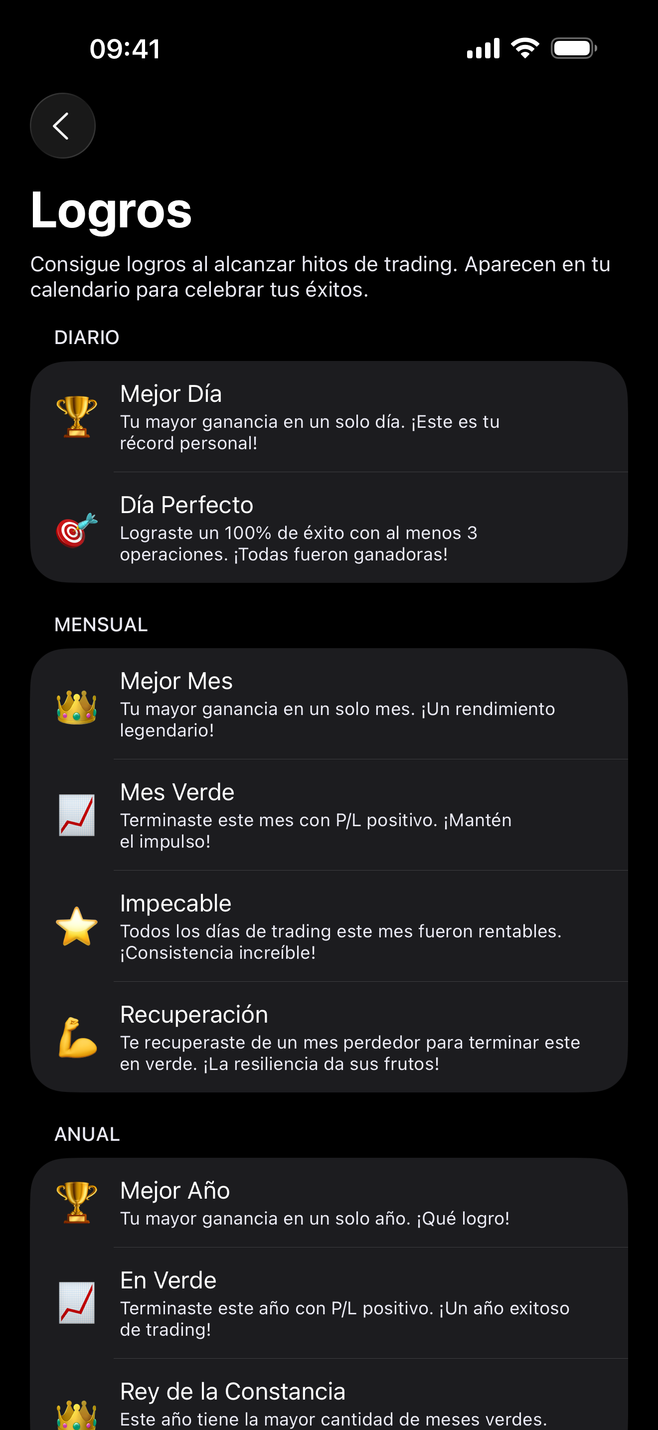 Vista de highlights de Proloca en iPhone